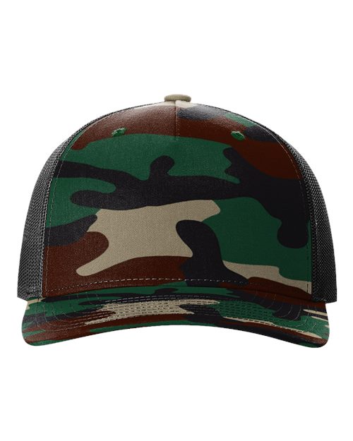 Richardson Five-Panel Printed Trucker Cap - 112PFP
