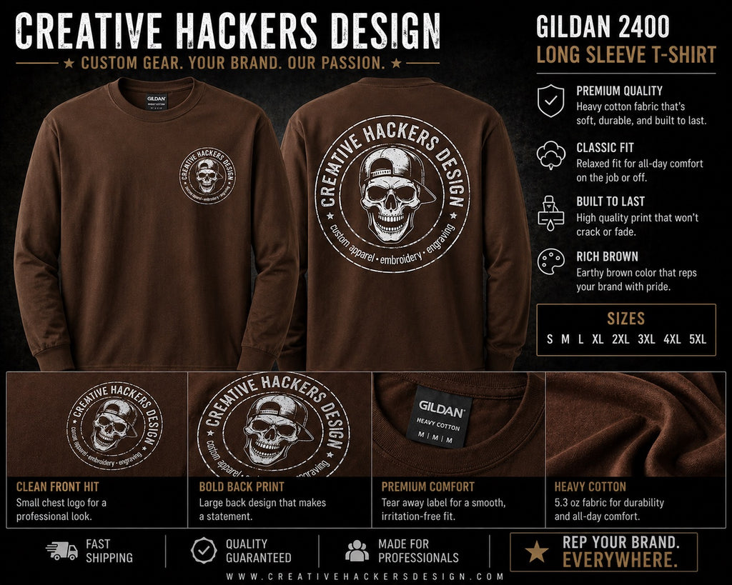 Gildan Unisex Heavy Cotton™ Long Sleeve T-Shirt - 5400