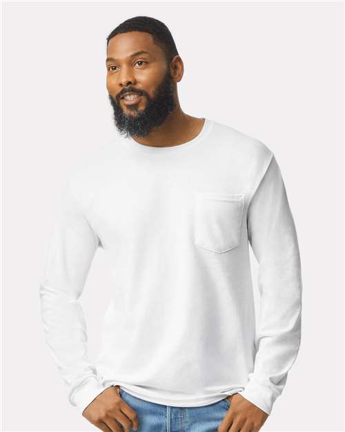 Gildan Unisex Ultra Cotton® Long Sleeve Pocket T-Shirt - 2410