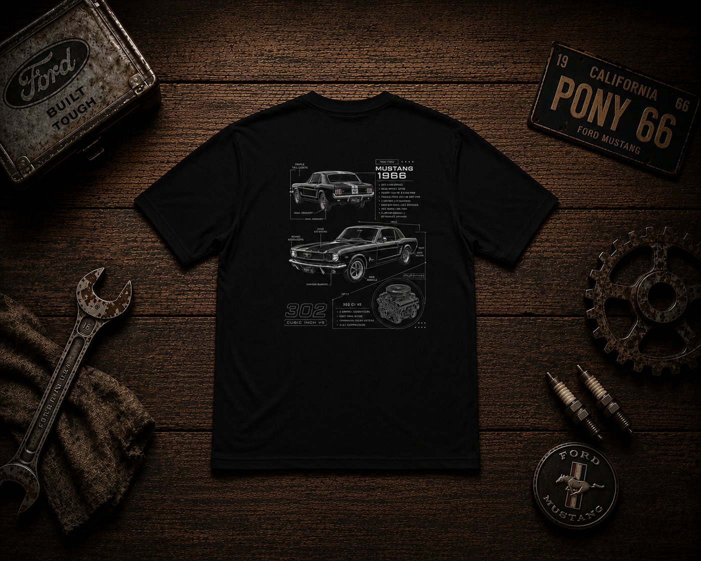 Personalized Custom Classic Car Graphic T-Shirt