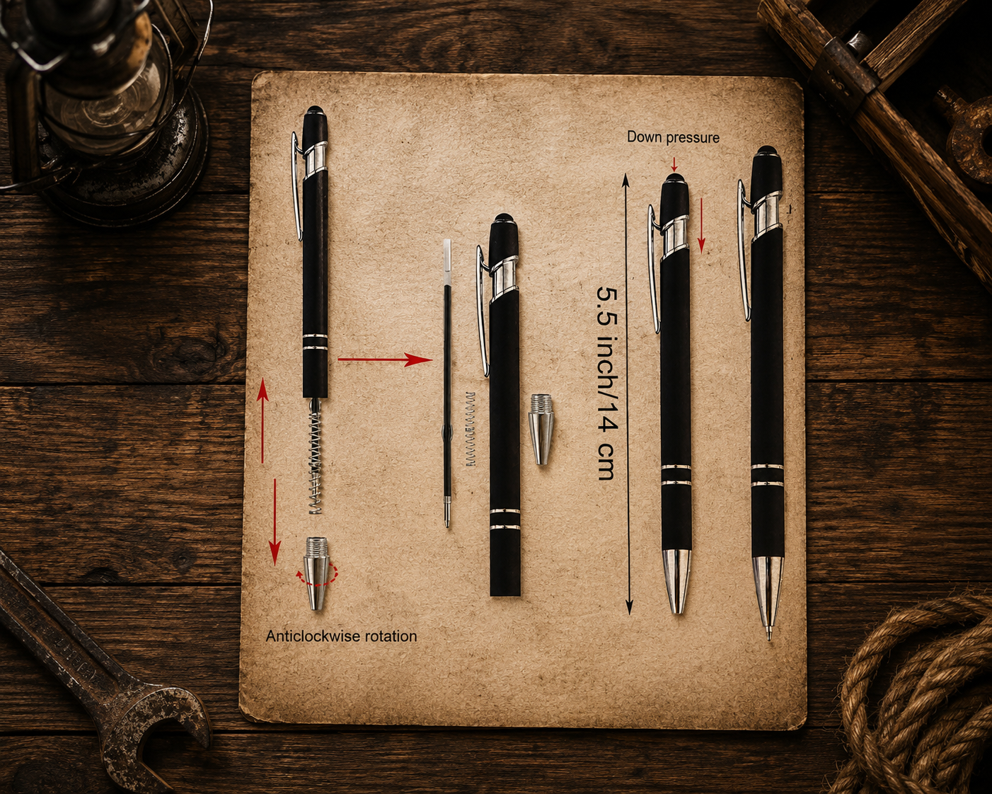 12 Personalized Pens with Stylus Engraved
